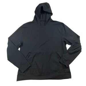 Lululemon Mens Hoodie Black Athletic Sweatshirt XL Kangaroo Pocket Hood Pullover